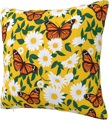 Pillowcase Daisy Butterfly Chair Cushion Cover Can't Afford The Ball Square Cushion Cover in Kuwait