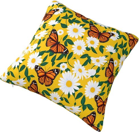 Pillowcase Daisy Butterfly Chair Cushion Cover Can't Afford The Ball Square Cushion Cover in Kuwait