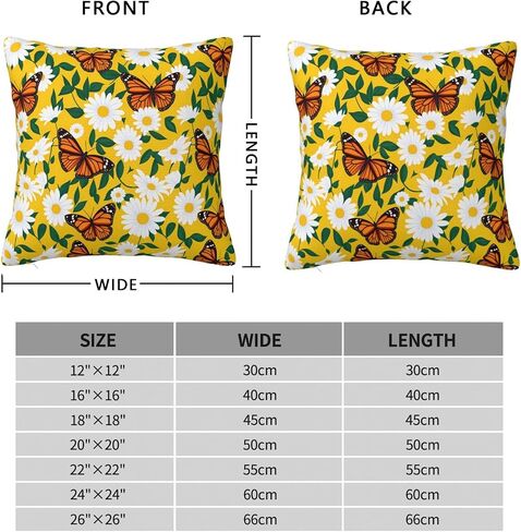 Pillowcase Daisy Butterfly Chair Cushion Cover Can't Afford The Ball Square Cushion Cover in Kuwait