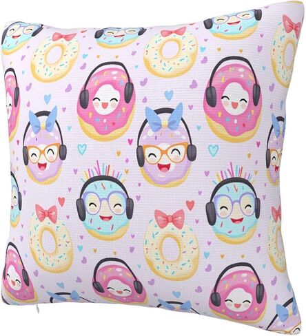 Pillowcase Sweetheart Donut Chair Cushion Cover Can't Afford The Ball Square Cushion Cover in Kuwait