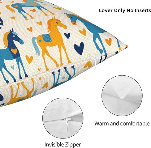 Pillowcase Love Pony Chair Cushion Cover Can't Afford The Ball Square Cushion Cover in Kuwait