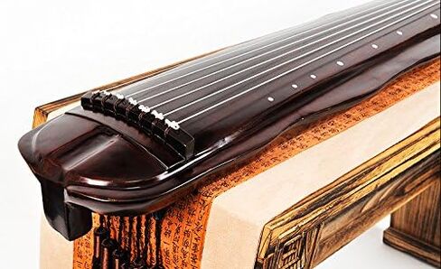 OrientalMusicSanctuary JIAOYE (تصميم أوراق الموز) شجرة التنوب Guqin المستصلحة التي يعود تاريخها إلى قرن من الزمان لفناني الأداء المتقدمين in Kuwait