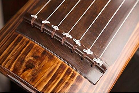 OrientalMusicSanctuary 枯木龙吟 (نحيب التنين على شجرة ذابلة) شجرة التنوب Guqin المستصلحة ذات القرن القديم لفناني الأداء المتقدمين - آلة القانون الصينية المكونة من 7 أوتار in Kuwait