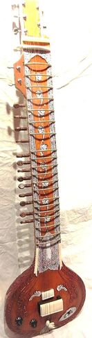 صناعة يدوية هندية ~ سيتار كهربائي شري رافي شانكار مصمم على طراز TUN WOOD Free STRING & MIZRAB in Kuwait
