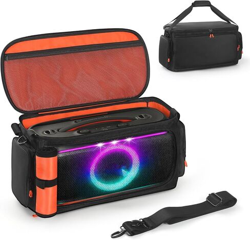 غطاء حماية لمكبر الصوت لـ Partybox On-The-Go/2/On-The-Go، حقيبة غبار متعددة الوظائف مع جيب جانبي وحزام كتف وحقيبة سفر صوتية in Kuwait