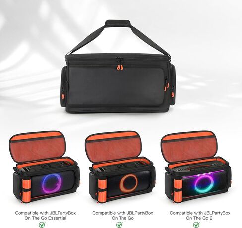 غطاء حماية لمكبر الصوت لـ Partybox On-The-Go/2/On-The-Go، حقيبة غبار متعددة الوظائف مع جيب جانبي وحزام كتف وحقيبة سفر صوتية in Kuwait