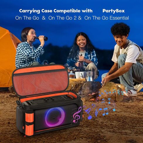 غطاء حماية لمكبر الصوت لـ Partybox On-The-Go/2/On-The-Go، حقيبة غبار متعددة الوظائف مع جيب جانبي وحزام كتف وحقيبة سفر صوتية in Kuwait