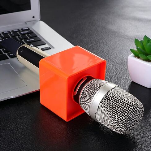 3pcs Bright Colored Cube Microphone Flag Station Made of Sturdy Plastic, Universal Fit and Reusable Mic Logo Flags for Tv Station, Host Cosplay, Podcast Broadcasting, and Live in Kuwait