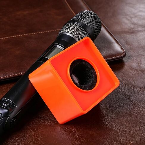 3pcs Bright Colored Cube Microphone Flag Station Made of Sturdy Plastic, Universal Fit and Reusable Mic Logo Flags for Tv Station, Host Cosplay, Podcast Broadcasting, and Live in Kuwait