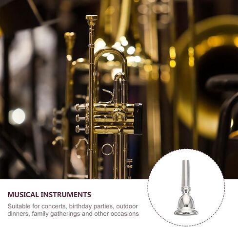 قطعة الفم Beaupretty Euphonium متينة وليس من السهل إتلافها، بديل النحاس المطلي بالفضة للاعبي Euphonium المحترفين للحفلات الموسيقية والعشاء في الهواء الطلق in Kuwait