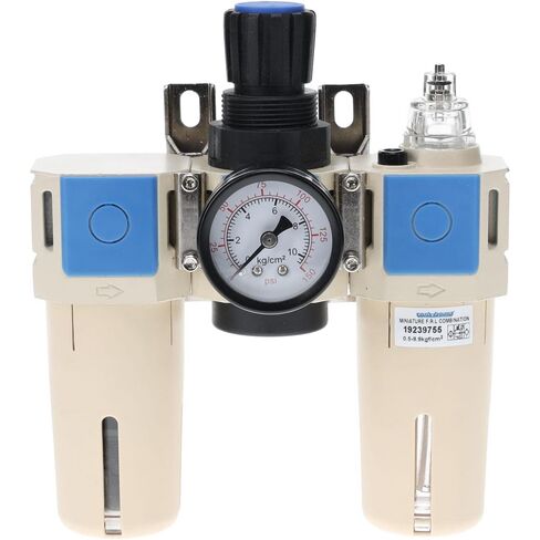 PRO SOURCE 2-Piece FRL Combination Unit: Pressure Gauge, Semi-Automatic Drain, 3/8 NPT in Kuwait