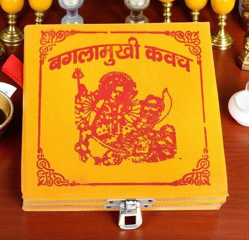 Maa Baglamukhi Idol مع صندوق Yantra Kavach المنشط الكامل Puja Sadhana in Kuwait