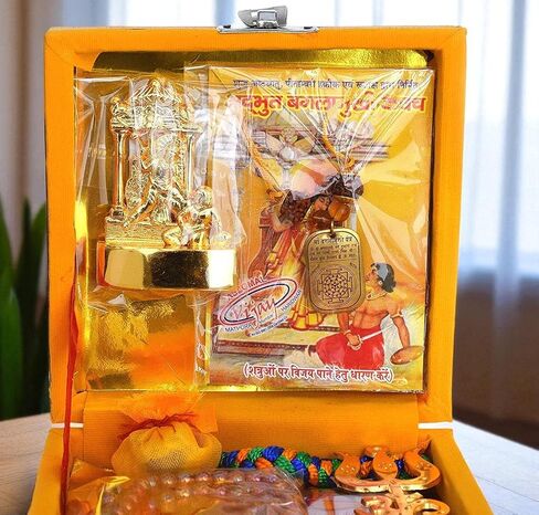 Maa Baglamukhi Idol مع صندوق Yantra Kavach المنشط الكامل Puja Sadhana in Kuwait