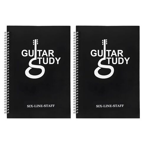 ERINGOGO 2Pcs Guitar Tab Journal Notebook: Blank Tablature & Chord Book - 6 String Guitar Manuscript Notebook for Music Notation, 50 Sheets Each, Make Your Own Music in Kuwait
