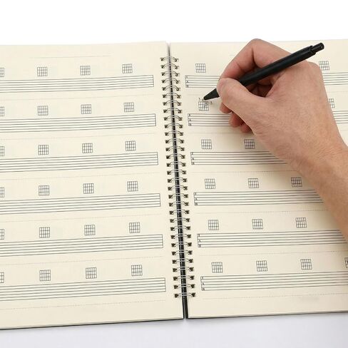 ERINGOGO 2Pcs Guitar Tab Journal Notebook: Blank Tablature & Chord Book - 6 String Guitar Manuscript Notebook for Music Notation, 50 Sheets Each, Make Your Own Music in Kuwait
