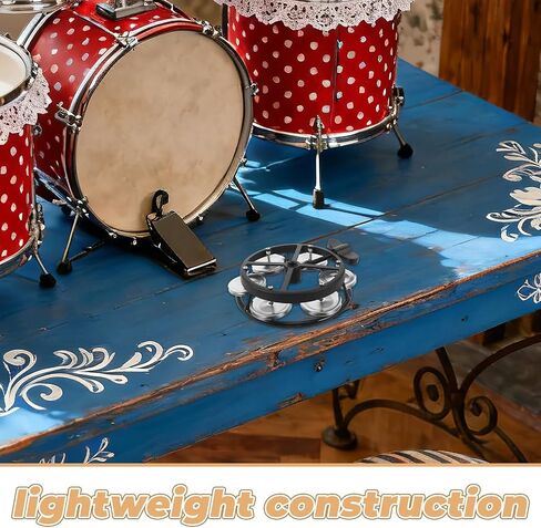 ibasenice Mountable Cymbal Hi-Hat Tambourine with Single Row Jingles - Drum Set Tambourine with Wing Nut Mount for Hihats Christmas Party in Kuwait