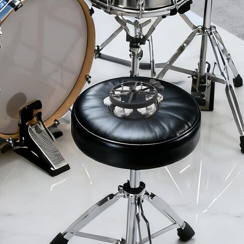 ibasenice Mountable Cymbal Hi-Hat Tambourine with Single Row Jingles - Drum Set Tambourine with Wing Nut Mount for Hihats Christmas Party in Kuwait