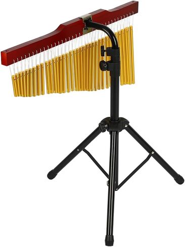 Qinlorgo 36 Note Bar Chime، 36 أجراس ألومنيوم صلب مع قاعدة خشبية، ارتفاع قابل للتعديل 68.5 × 162 سم، مع مطرقة، لتزيين مكتب الفصول الدراسية هدية تعليمية للأطفال، 68.5 × 162 سم in Kuwait