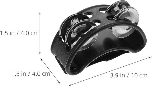ERINGOGO 4pcs Foot Tambourine: Percussion Instrument Double Row Metal Jingle Bells for Drum Set Performance, Guitar Music Practice in Kuwait