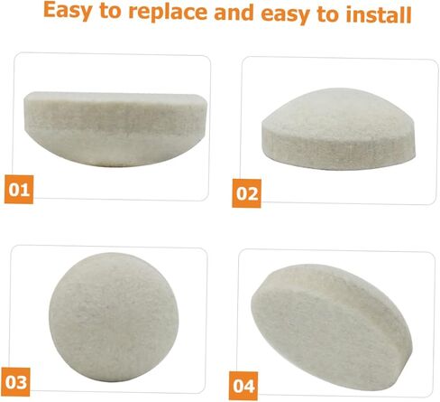 Replacement Drum Hammers Head Pad White Felt Pad for Timpani Mallets Foot Pedal Heads for Drummers in Kuwait
