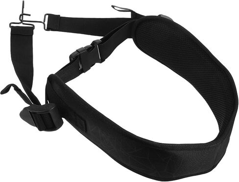 VICASKY Adjustable Djembe Drum Strap with Sturdy Nylon Mesh Cloth and Metal Hooks, Breathable Black Waist Belt for Snare Drum and Djembe, Suitable for 7-14 Years Old Musicians in Kuwait