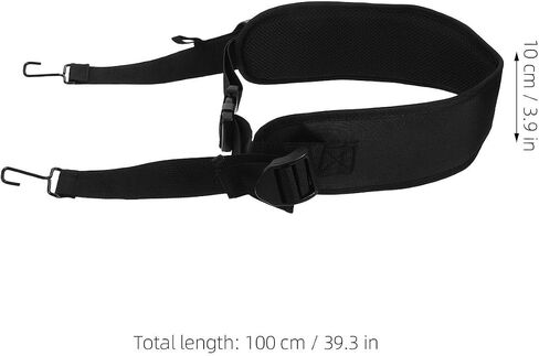 VICASKY Adjustable Djembe Drum Strap with Sturdy Nylon Mesh Cloth and Metal Hooks, Breathable Black Waist Belt for Snare Drum and Djembe, Suitable for 7-14 Years Old Musicians in Kuwait