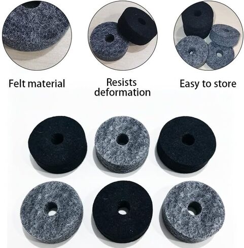 20 Pcs Cymbal Stand Felt Washers, Soft Round Drum Felts Replacement for Drummers, Protect Cymbals & Enhance Sound in Kuwait