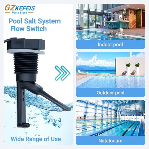 Flow Switch for Hayward,Replacement for GLX-FLO-RP,Flow Switch for Hayward Goldline Aquarite Salt System,Pool Flows Sensor for Salt Cell and Chlorine Generators,15 Foot Cable in Kuwait