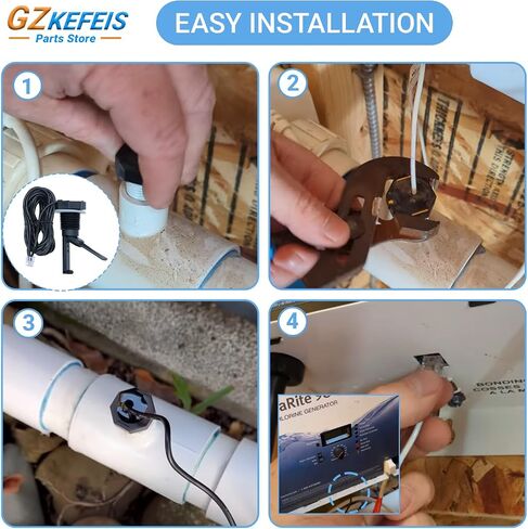 Flow Switch for Hayward,Replacement for GLX-FLO-RP,Flow Switch for Hayward Goldline Aquarite Salt System,Pool Flows Sensor for Salt Cell and Chlorine Generators,15 Foot Cable in Kuwait