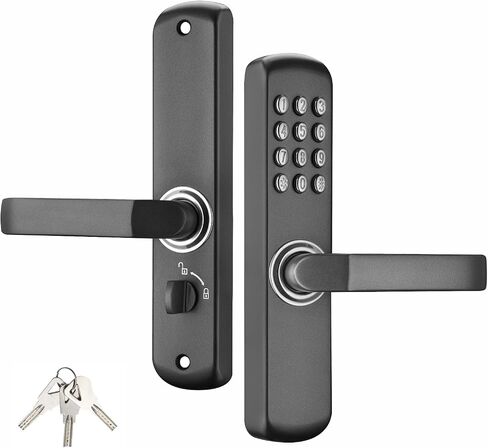 قفل باب ميكانيكي MUTEX MX230G - كل من لوحة المفاتيح بدون مفتاح أو إدخال المفتاح الميكانيكي، مقاوم للماء والحرارة/الحريق، ميكانيكي 100%، جيد للاستخدام الداخلي والخارجي (إصدار جديد 2026) in Kuwait