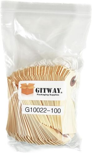 100 علامة 3 1/4 بوصة × 1 5/8 بوصة مقاس 2 علامة تعليق لشحن مخزون مانيلا مع سلسلة من Gitway (الحجم 2) in Kuwait