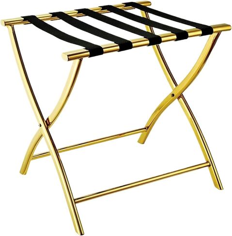 Rack,Folding Suitcase Stand Stainless Steel Luggage Racks for Hotel Guest Rooms Bedroom(Rose Gold) in Saudi Arabia