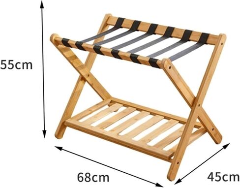 Rack,Bamboo Folding Luggage Suitcase Stand Hotel Suitcase Tray Rack for Bedroom Guest Room Bedroom Hotel in Kuwait