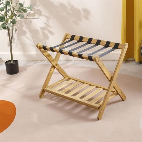 Rack,Bamboo Folding Luggage Suitcase Stand Hotel Suitcase Tray Rack for Bedroom Guest Room Bedroom Hotel in Kuwait