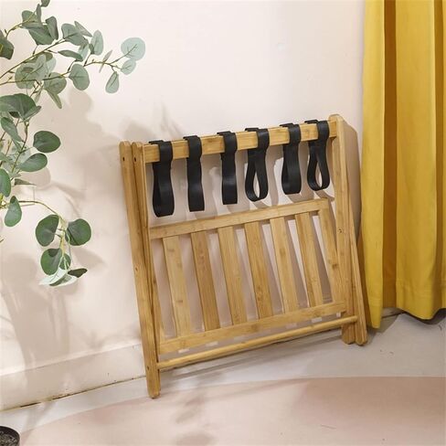 Rack,Bamboo Folding Luggage Suitcase Stand Hotel Suitcase Tray Rack for Bedroom Guest Room Bedroom Hotel in Kuwait