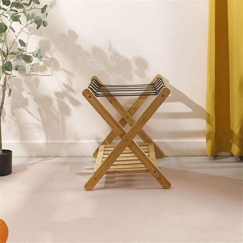 Rack,Bamboo Folding Luggage Suitcase Stand Hotel Suitcase Tray Rack for Bedroom Guest Room Bedroom Hotel in Kuwait