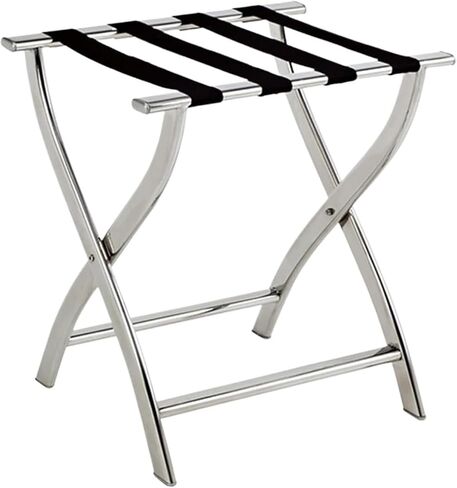 Rack,Luggage Rack Stainless Steel Multi-Purpose Folding Luggage Stand for Hotel Bedroom Hotel(Silver) in Kuwait