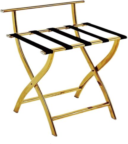 Rack,Standing Stainless Steel Luggage Rack Folding Stand for Hotel Bedroom Hotel(Gold) in Kuwait