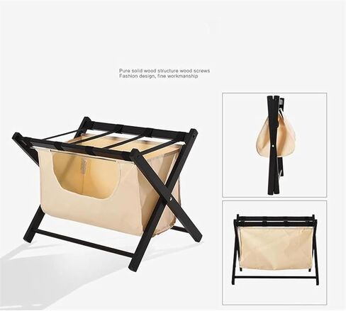 Rack,1 Pack Foldable Suitcase Stand with Nylon Straps Solid Wooden Hotel Luggage Rack for Guest Room Bedroom Hotel in Kuwait