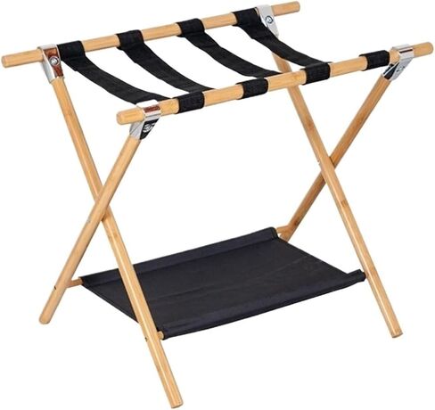Rack,Foldable Luggage Bamboo Floor-Standing Luggage Rack for Hotel Guest Room Bedroom Hotel in Kuwait