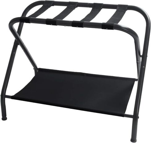 Rack,Folding Luggage Racks Carbon Steel Suitcase Stand with Storage for Guest Room Bedroom Hotel Bedroom Hotel in Kuwait