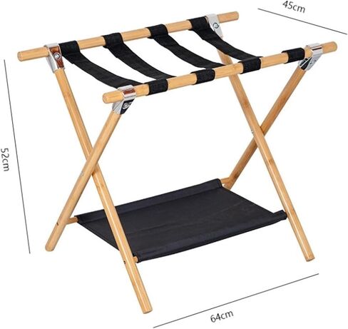 Rack,Foldable Luggage Bamboo Floor-Standing Luggage Rack for Hotel Guest Room Bedroom Hotel in Kuwait
