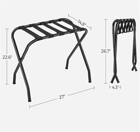 Rack,Stainless Steel Luggage Rack Folding Portable Luaggage Stand for Hotel Bedroom Bedroom Hotel in Kuwait
