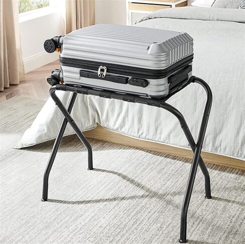 Rack,Stainless Steel Luggage Rack Folding Portable Luaggage Stand for Hotel Bedroom Bedroom Hotel in Kuwait
