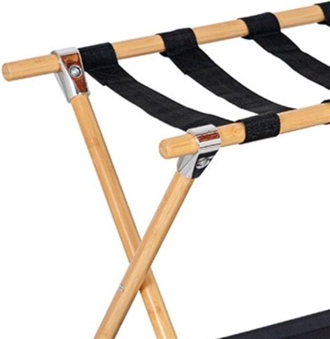 Rack,Foldable Luggage Bamboo Floor-Standing Luggage Rack for Hotel Guest Room Bedroom Hotel in Kuwait