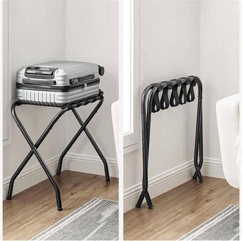 Rack,Stainless Steel Luggage Rack Folding Portable Luaggage Stand for Hotel Bedroom Bedroom Hotel in Kuwait