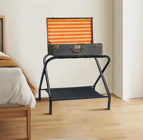 Rack,Folding Luggage Racks Carbon Steel Suitcase Stand with Storage for Guest Room Bedroom Hotel Bedroom Hotel in Kuwait