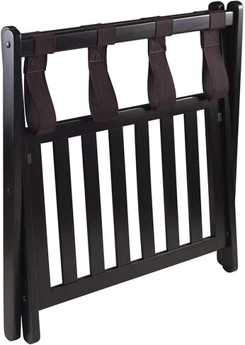 Rack,Foldable Bamboo Suitcase Stand with Storage Shelf Luggage Stand for Hotel Bedroom Guest Room Bedroom Hotel in Kuwait
