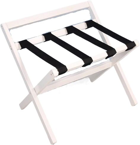 Rack,Home Luggage Rack Foldable Wood Suitcase Stand with Storage Shelf for Guest Room Bedroom Hotel Bedroom Hotel in Kuwait