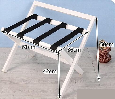 Rack,Home Luggage Rack Foldable Wood Suitcase Stand with Storage Shelf for Guest Room Bedroom Hotel Bedroom Hotel in Kuwait